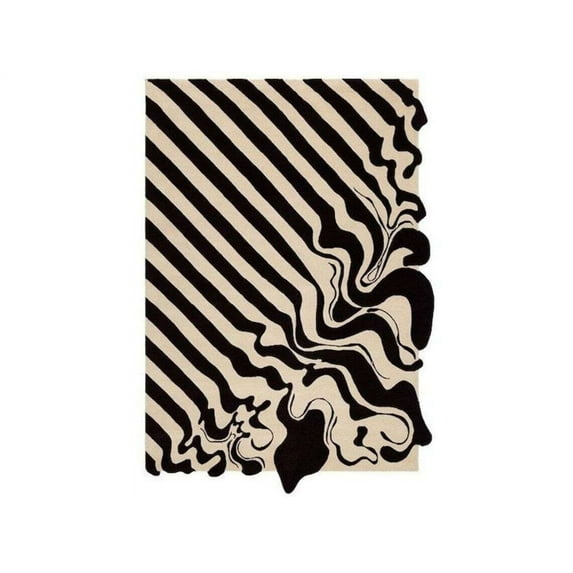 ALEF HOME Contemporary Striking Art Deco Tufted Multicolor Geometric Area Rug, 6x9 ft, Quick Dry