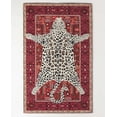 thumbnail image 1 of ALEF HOME Animal Motif Rug Collection Luxury Animal Print Collection Art Deco Tufted Red Leopard Print Design Area Rugs, 10' x 14', Quick Dry, 1 of 3