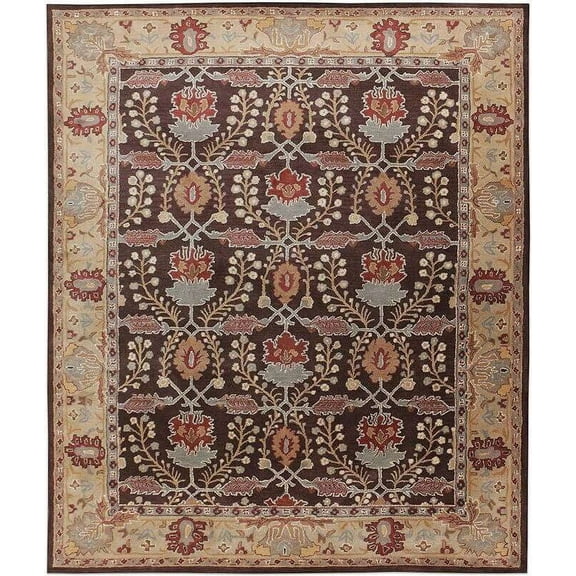 ALEF HOME Hand-Tufted Multicolor Art Deco Area Rug, 5x8 ft, Quick Dry