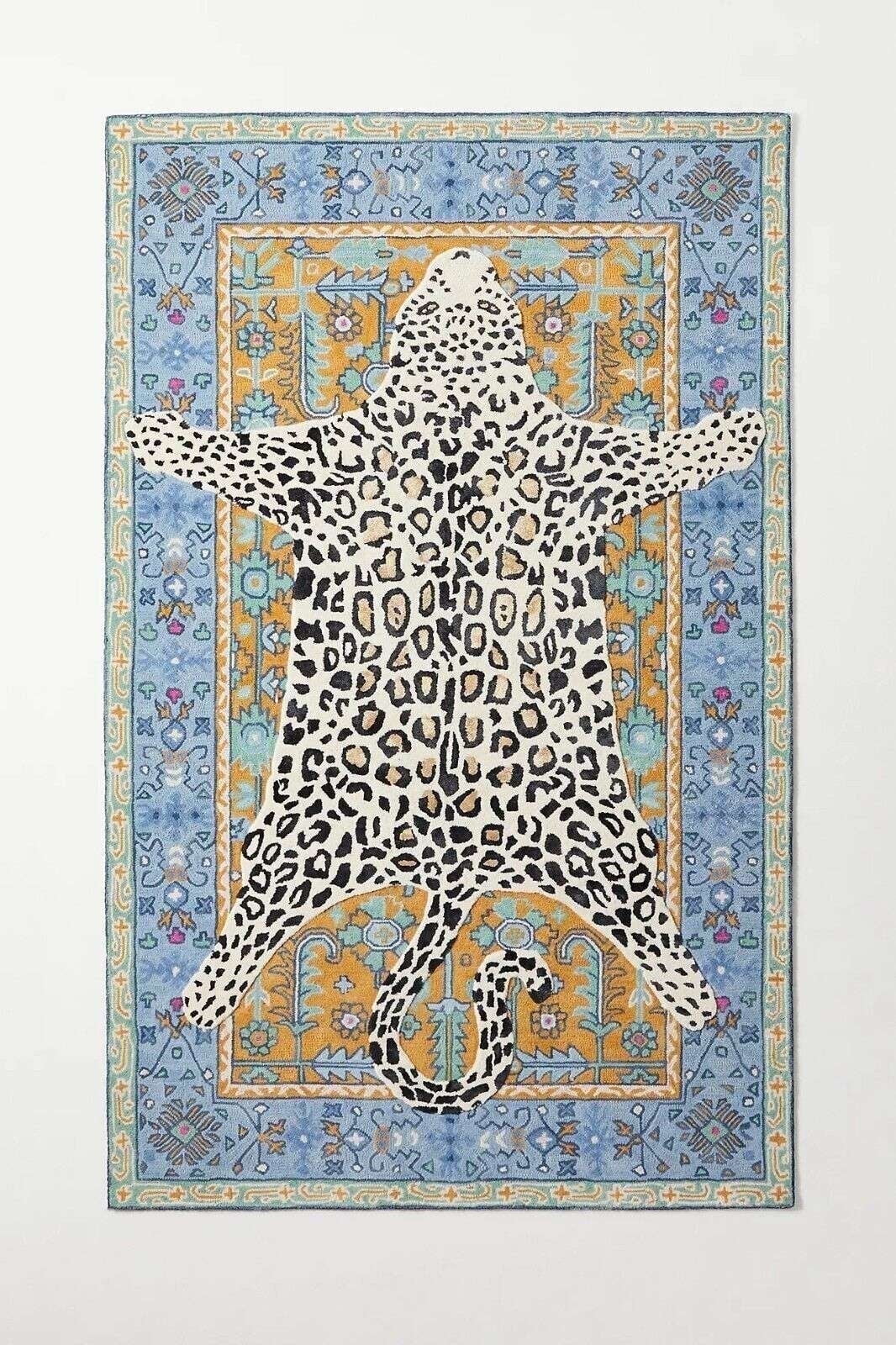 ALEF HOME Luxury Animal Print Collection Tufted Area Rug, 5x8 ft ...