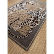 ALEF HOME Tufted Multicolor Art Deco Area Rug, 5' x 8', Quick Dry, 1 Count