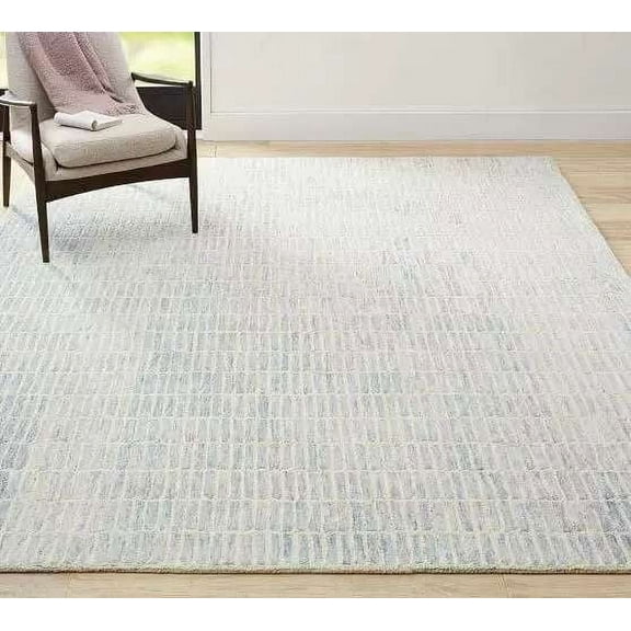 ALEF HOME Tufted Multicolor Vertical Pattern Area Rug, 5' x 8', Quick Dry