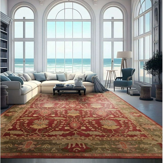 ALEF HOME Vintage Tufted Bohemian Multicolor Area Rug, 6x9 ft, Quick Dry