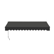 ALEKO 10 x 8 Black Manual Retractable Patio Awning Sunshade