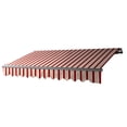 thumbnail image 1 of ALEKO 10' x 8' Retractable Motorized Black Frame Patio Awning, Multi Striped Red Color, 1 of 7