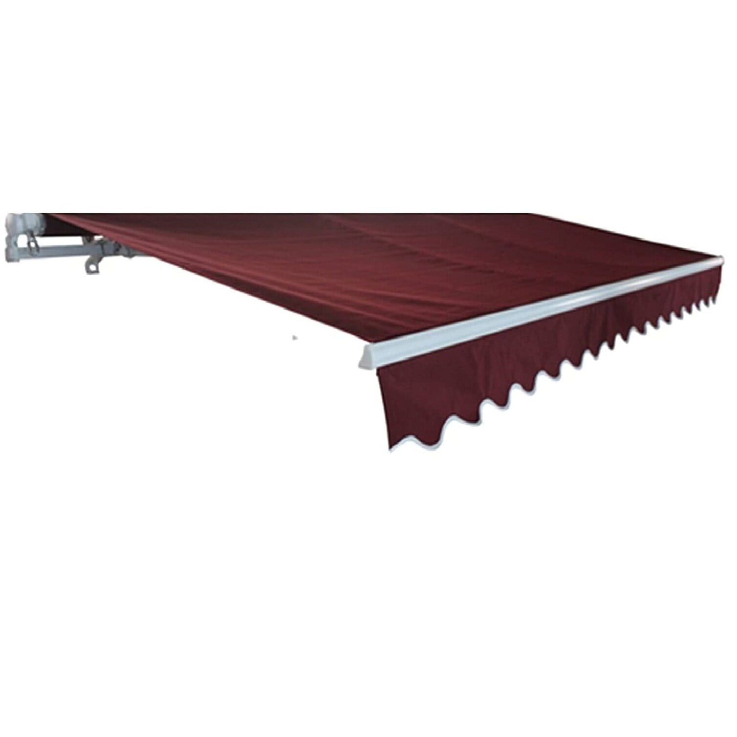ALEKO 10x8 Feet Retractable Outdoor Patio Awning Deck Sunshade Burgundy