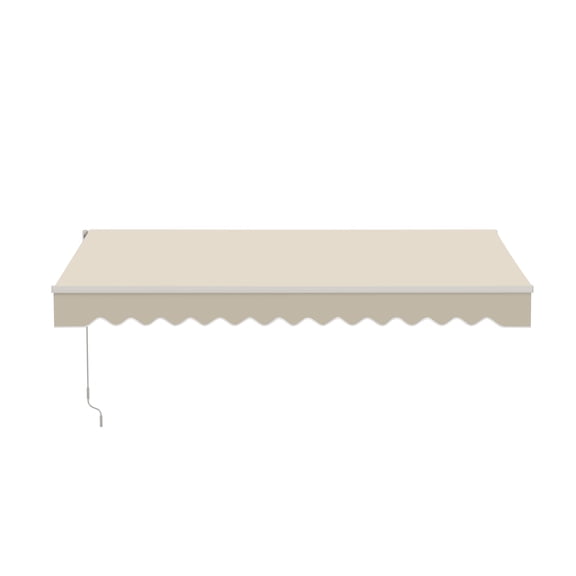 ALEKO 10' x 8' Ivory Manual Retractable Patio Awning Sunshade