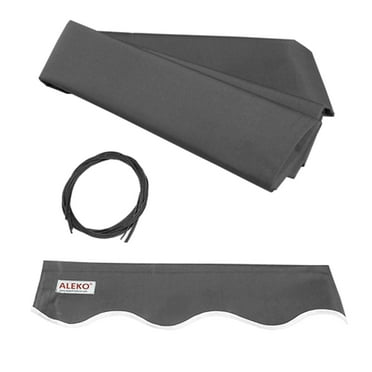 ALEKO 12'x10' Retractable Awning Fabric Replacement, Gray Color