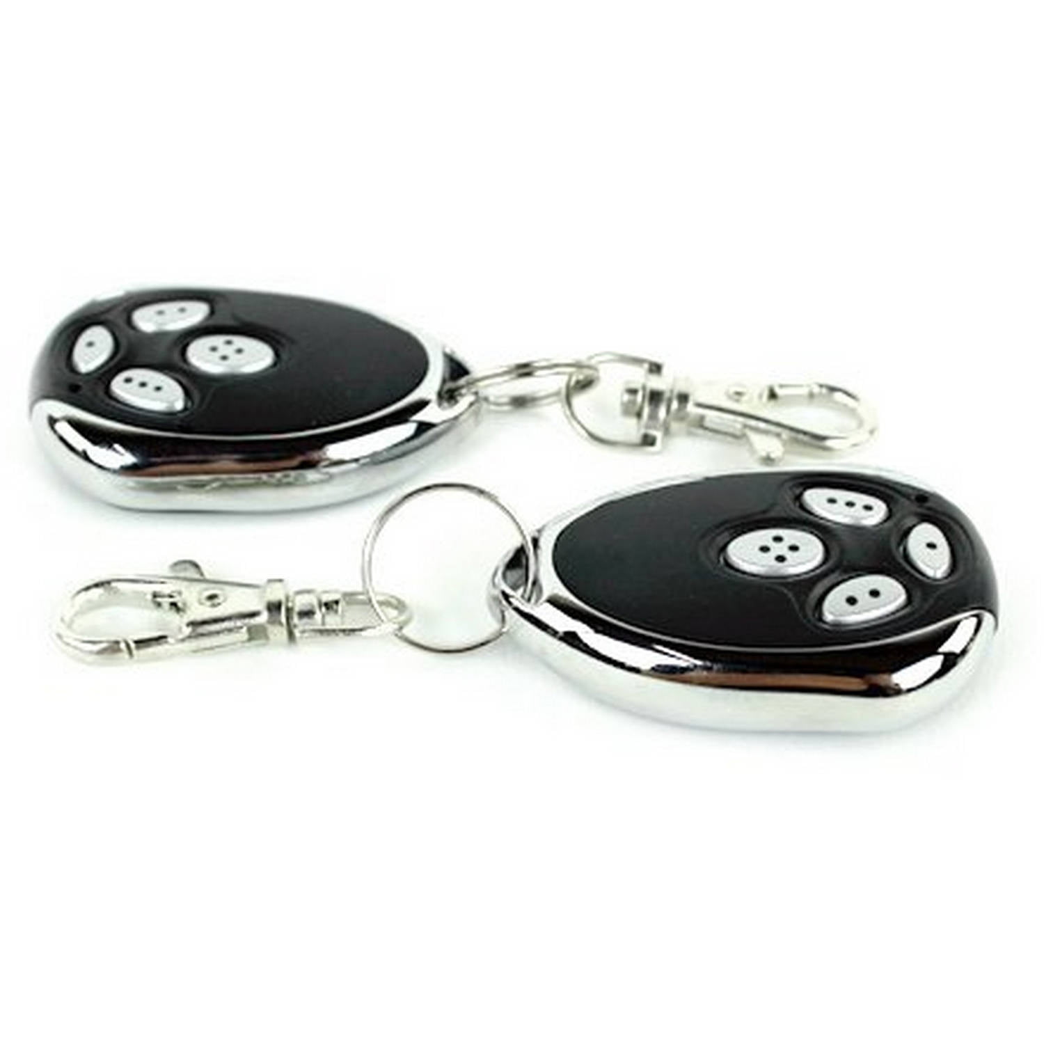 Black and Silver Gate Opener Remote with Keychain