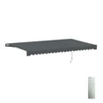 thumbnail image 1 of ALEKO 20' x 10' Grey Retractable Motorized Patio Awning Sunshade, 1 of 1