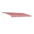 thumbnail image 1 of ALEKO 20 x 10 ft Red White Striped Motorized Retractable Patio Awning, 1 of 14