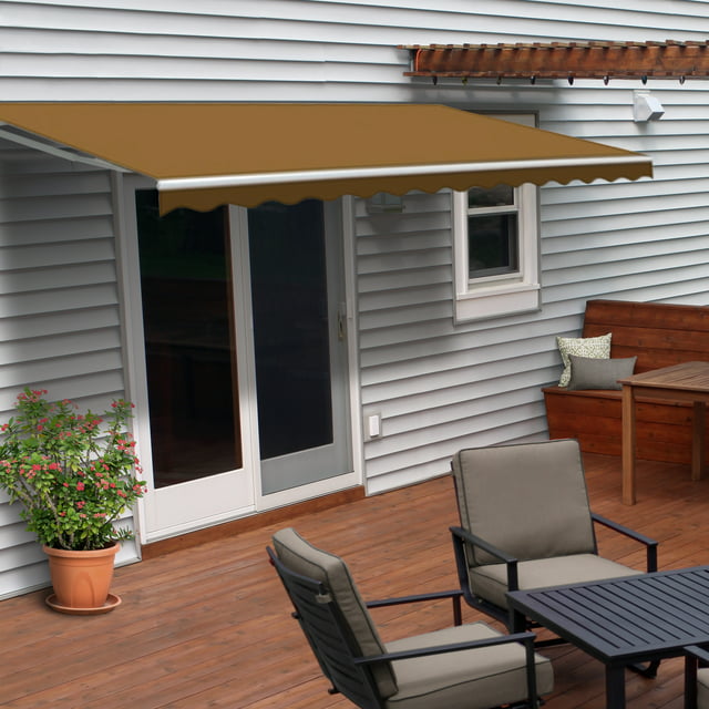 ALEKO 20' x 10' Retractable Motorized Patio Awning, Sand Color