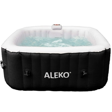 ALEKO 4 Person 120 Jet Outdoor Inflatable 160 Gallon Hot Tub Spa with Cover