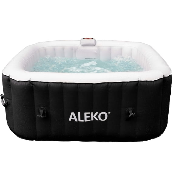 ALEKO 4 Person 120 Jet Outdoor Inflatable 160 Gallon Hot Tub Spa with Cover