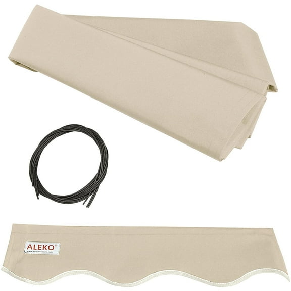 ALEKO 6.5'x5' Retractable Awning Fabric Replacement, Ivory Color