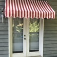 ALEKO 6 feet X 2 feet Window Awning Door Canopy Sun Rain Shade Shelter Red White Stripes