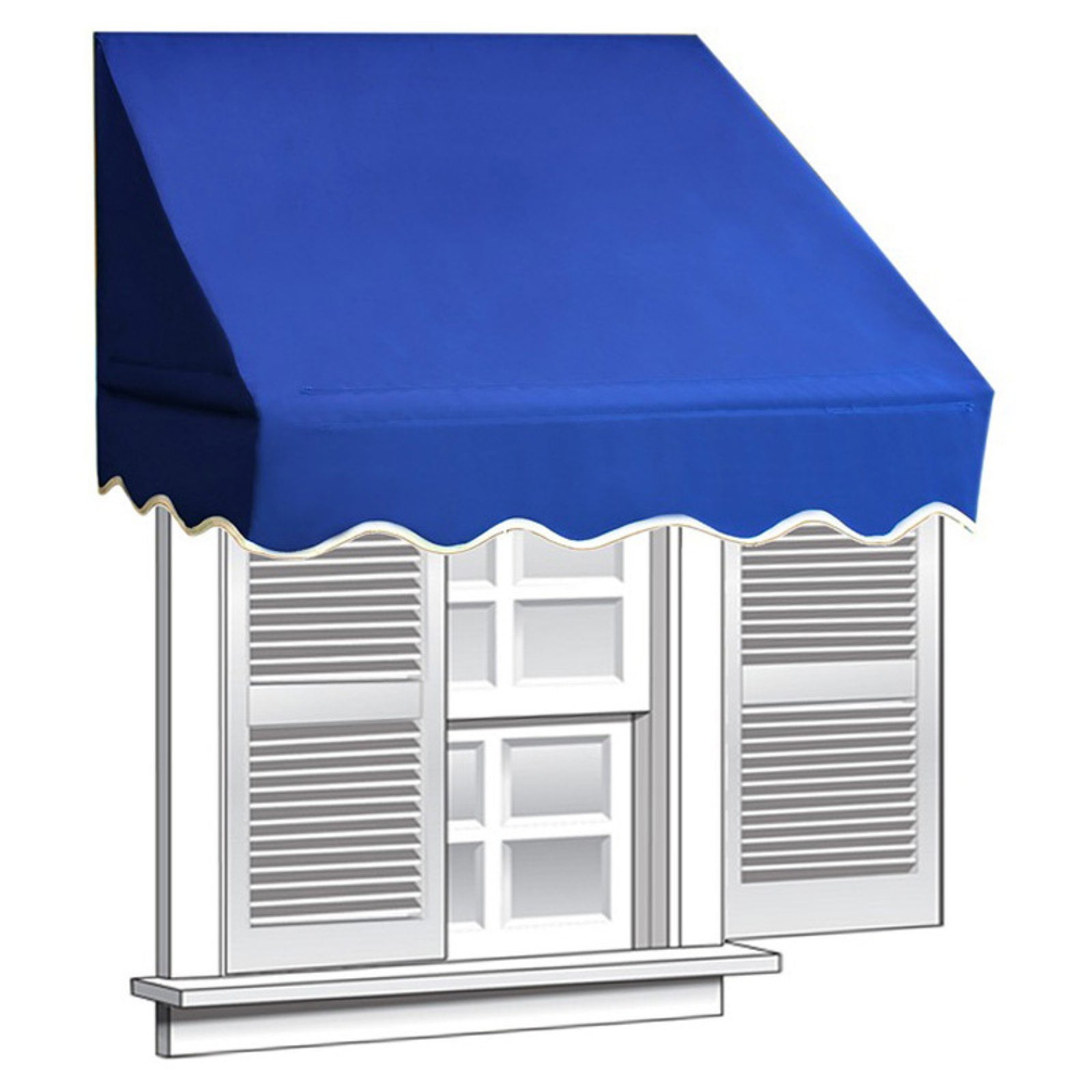 ALEKO 8'x2' Window Awning Door Canopy, Blue Color