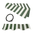 thumbnail image 1 of ALEKO 8'x6.5' Retractable Awning Fabric Replacement, Green and White Striped Color, 1 of 4