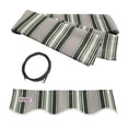 thumbnail image 1 of ALEKO 8'x6.5' Retractable Awning Fabric Replacement, Multi Striped Green Color, 1 of 4