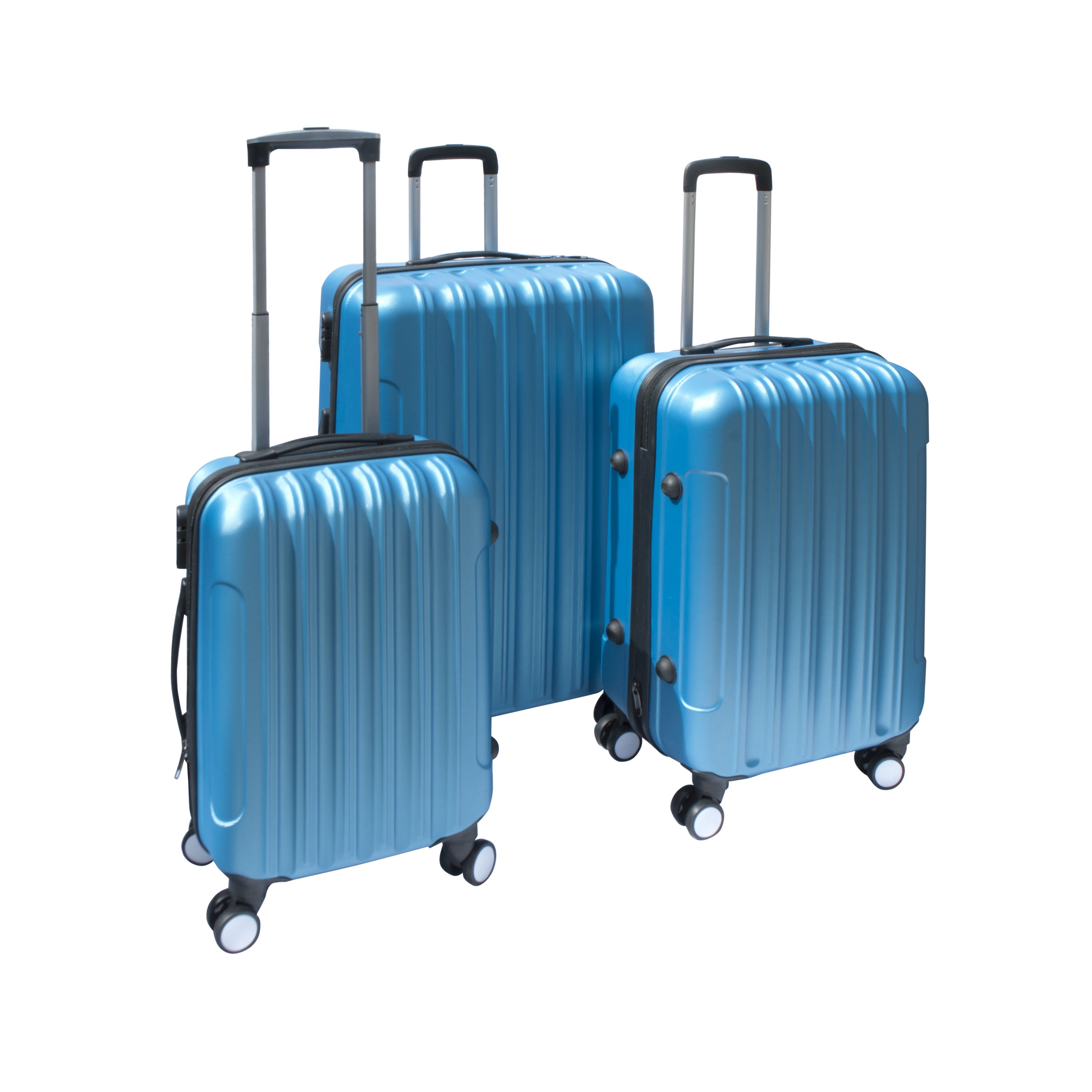 ALEKO ABS Hardside 3 Piece Luggage Set with Lock - Walmart.com