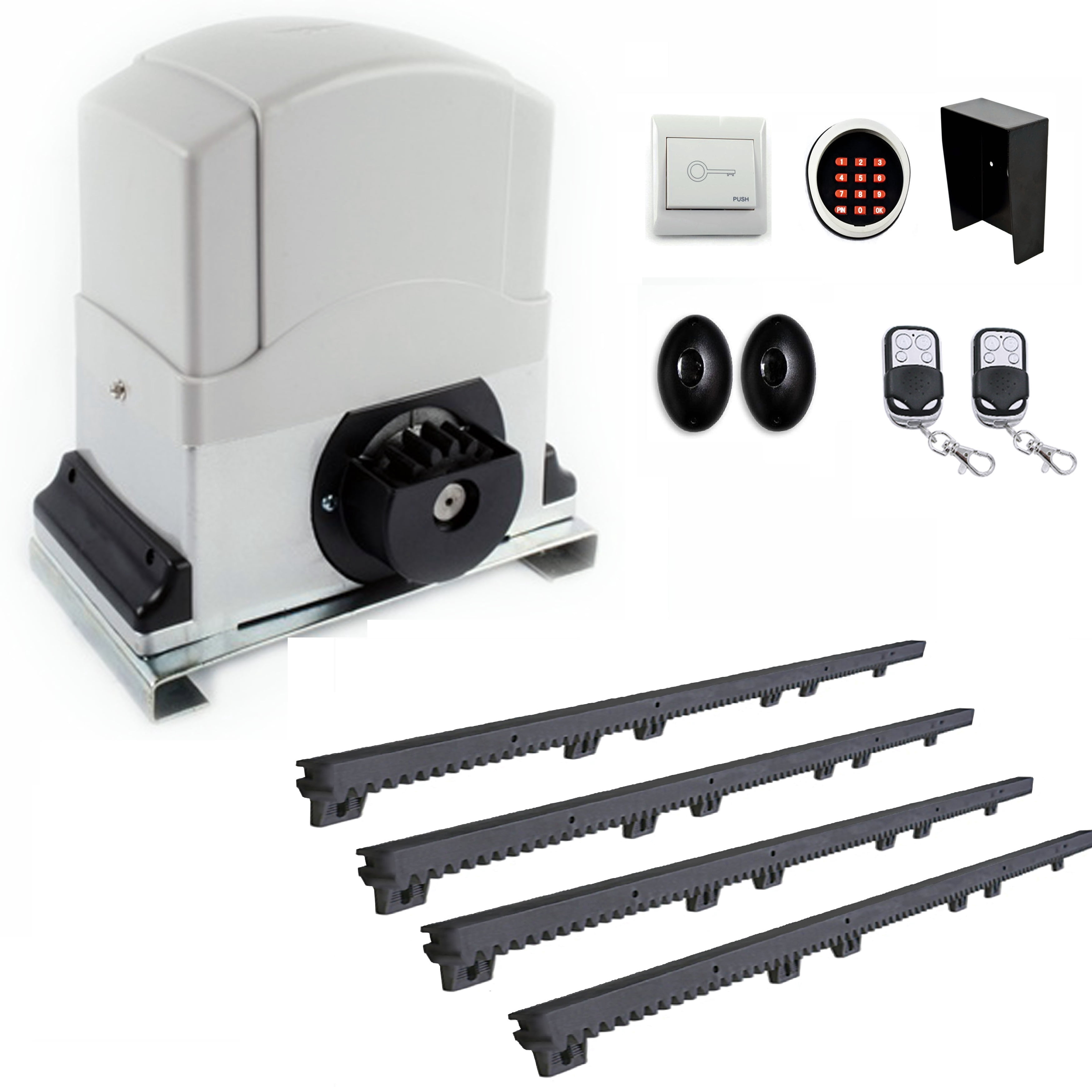 ALEKO AR1800ACC Gear Rack Gate Opener Accessories Kit for Sliding Gate ...