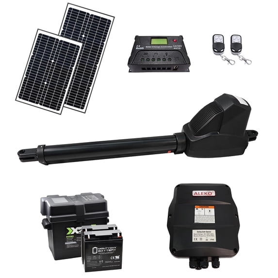ALEKO Brand Single Gate Opener Solar Kit for Swing Gates up to 18 feet