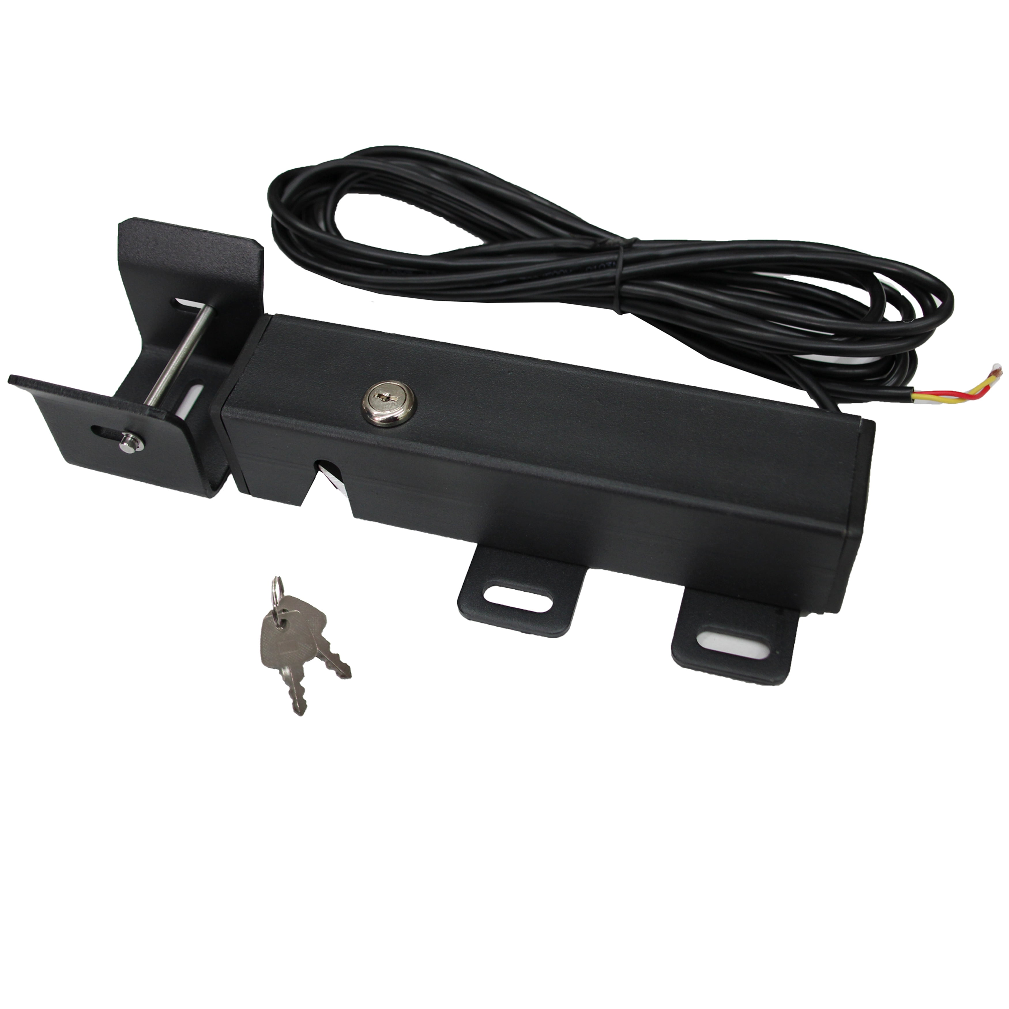 Electric Black Steel Lock for 24V Swing Gate Openers