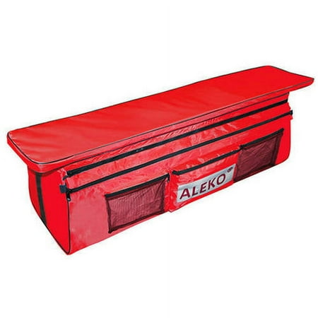 ALEKO BSB250RV2 33" x 8" Seat Cushion with Spacious Under Seat Bag For Inflatable Boats Waterproof Polyester, Red