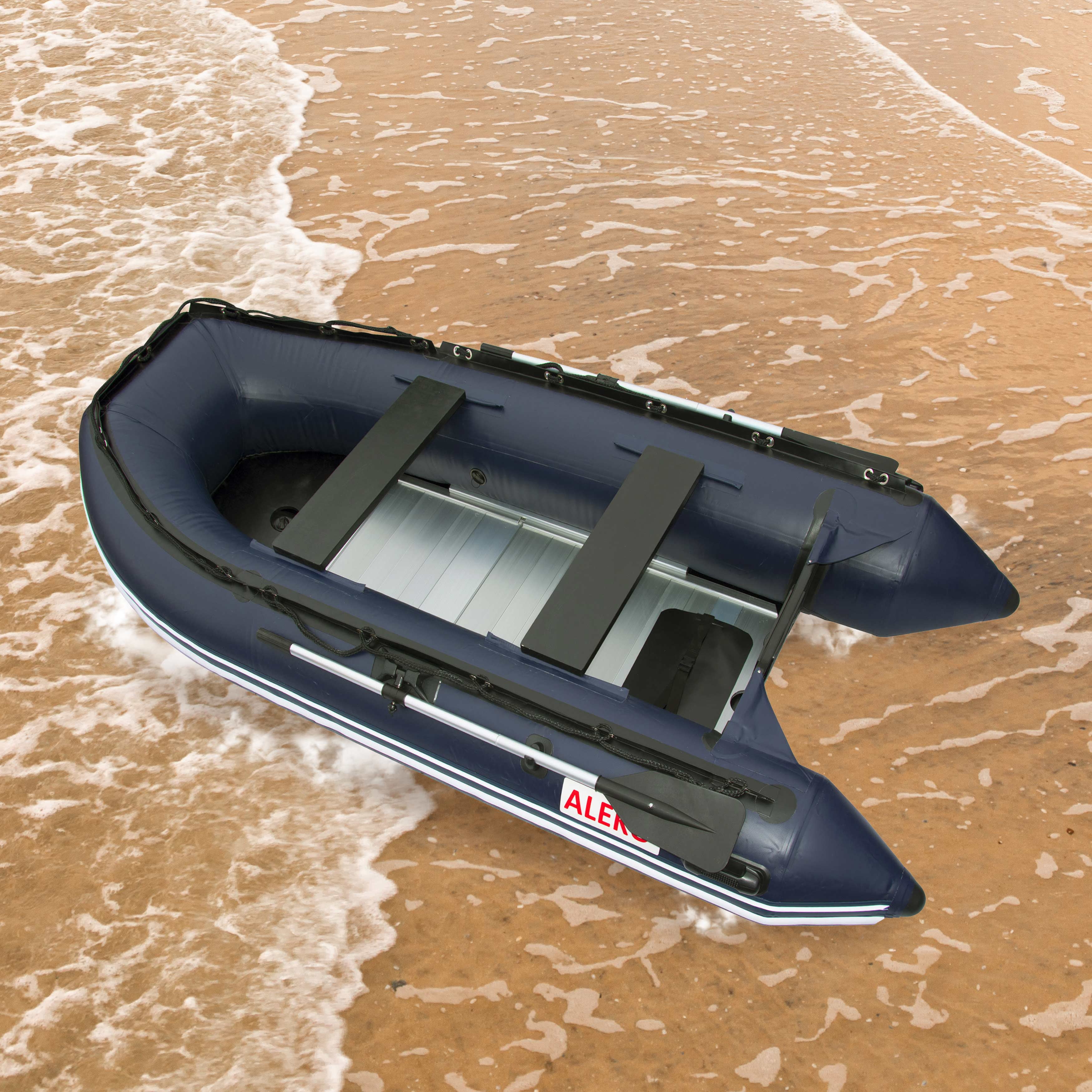 ALEKO BT320B Inflatable Boat with Aluminum Floor 4 Prs Fishing Raft 10.