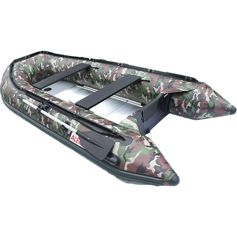 ALEKO BT320CM Inflatable Fishing Boat 4-Person Raft 10.5 feet - Camouflage  