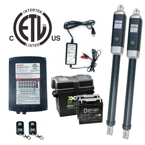 ALEKO Back Up Kit ETL Gate Opener Operator for Swing Gates up to 1760 lb