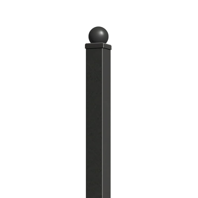 ALEKO Fence Post for 5.5 x 5 Ft. DIY Fence Kits - 7.3 Ft. - Black