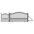 thumbnail image 1 of ALEKO DG12PARSSLPED Steel Sliding Driveway Gate - 12 ft with Pedestrian Gate - 5 ft - PARIS Style, 1 of 13