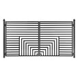 thumbnail image 1 of ALEKO Garden Yard Florence Style Dual Swing Steel Driveway Gate 16 ft Black, 1 of 15