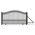 thumbnail image 1 of ALEKO Garden Yard Steel Sliding Driveway Gate 18 feet Prague Style Black, 1 of 17