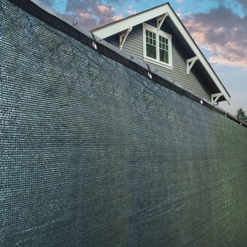 Green 6 x 150 ft Aluminum Eye Privacy Fence Screen