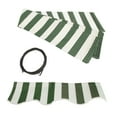 thumbnail image 1 of ALEKO Green and White Striped Fabric Replacement for 20'x10' Retractable Awning, 1 of 4