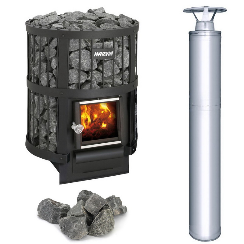 ALEKO HLDCMNY-AP Harvia Legend 150 UL Certified Wood Burning Sauna Heater  and Chimney Kit - Walmart.com