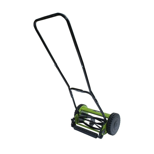 ALEKO Hand Push Lawn Mower with Adjustable Cutting Height - 5-Blade - 12-Inch