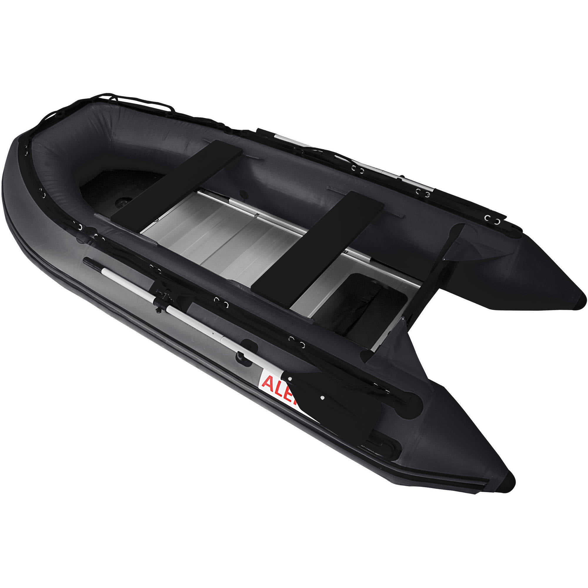 ALEKO Inflatable 10.5 feet Boat Aluminum Floor Black