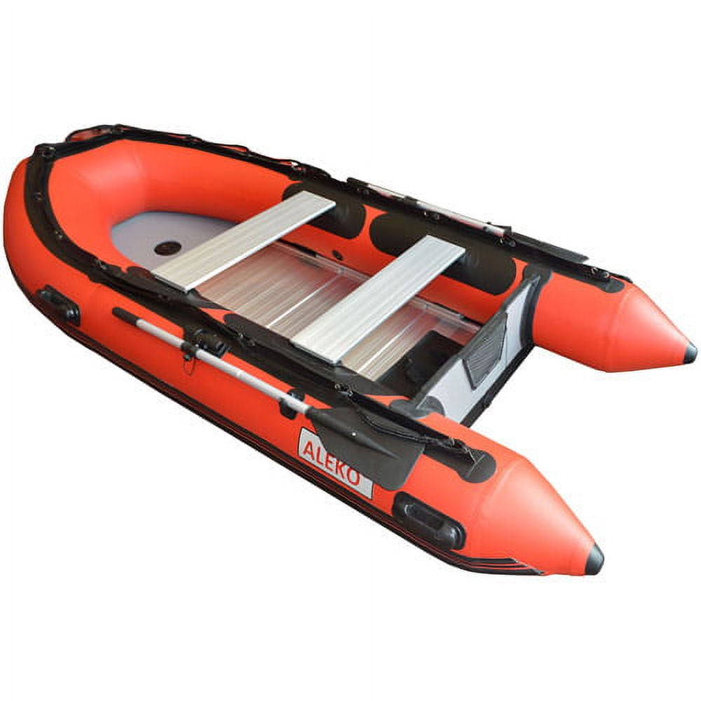 ALEKO Inflatable Boat Aluminum Floor 5Person 11.8 Feet Red