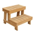 thumbnail image 1 of ALEKO KDS06 Hemlock Wood Sauna Step Stool Bench and Storage Shelf, 1 of 3