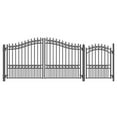 thumbnail image 1 of ALEKO London Style Garden Steel Dual Driveway Gate 12 ft with Pedestrian Gate, 1 of 10