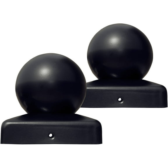 ALEKO Lot of 2 Large Caps for Driveway Gate Fence Post 3.5 x 3.5 inches Black