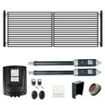 thumbnail image 1 of ALEKO Milan Style Dual Swing Steel Driveway Gate 16 feet Black with  Gate Opener, 1 of 15