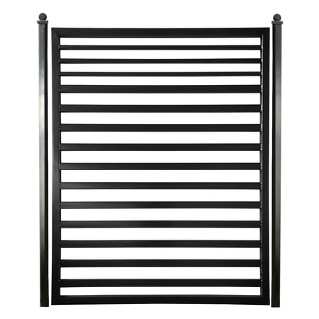 ALEKO Modern Yard Garden Sofia Style Steel Pedestrian Gate Black