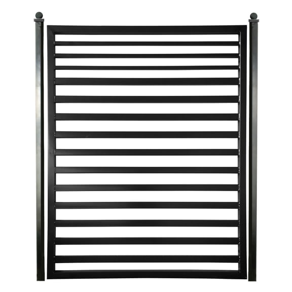 ALEKO Modern Yard Garden Sofia Style Steel Pedestrian Gate Black