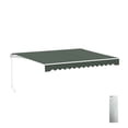 thumbnail image 1 of ALEKO Motorized 12 x 10 ft Retractable Home Patio Canopy Awning Forest Green, 1 of 7