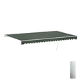 thumbnail image 1 of ALEKO Motorized Retractable 16 x 10 feet Home Patio Awning Sunshade Green, 1 of 7
