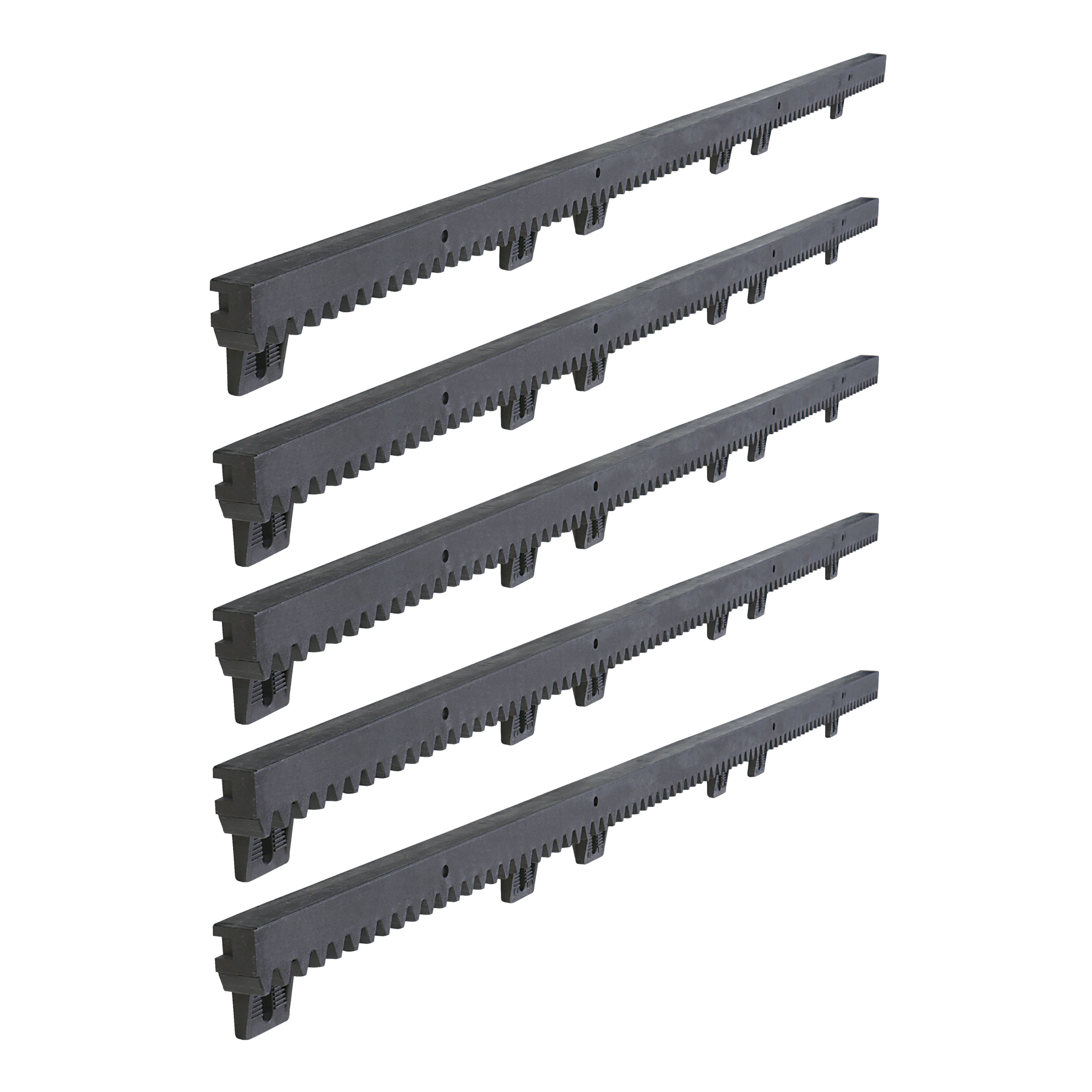 Black Fiberglass Reinforced Nylon Gate Opener Gear Racks, Set of 5
